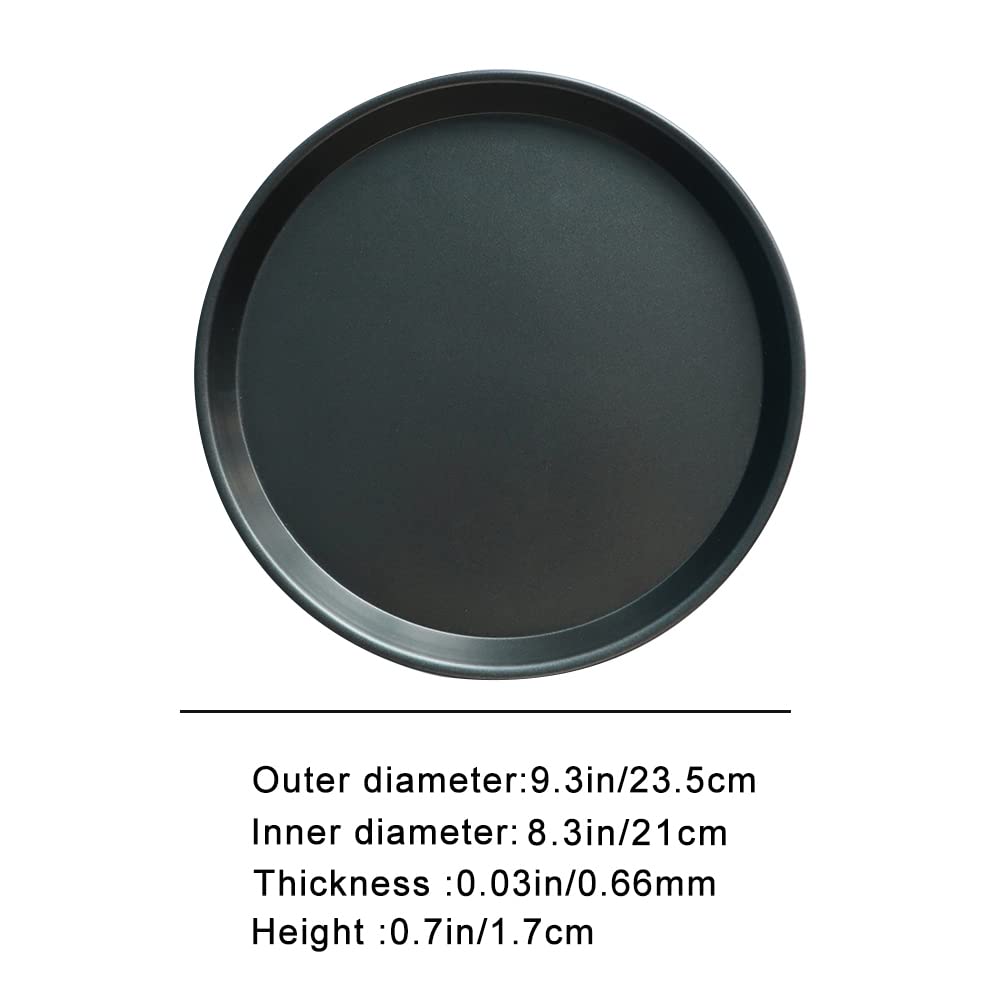 Roucerlin 9 Inch Thick Pizza Pan, Nonstick Pizza Baking Pan Pizza Steel Pan, Round Pizza Tray Pizza Baking Sheet (9 In)