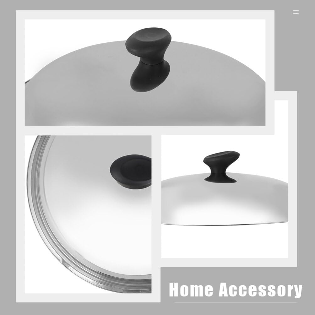 Tofficu 11 Inch Stainless Steel Pot Lid - Heat Resistant, Versatile, Easy to Clean, Silver Cover for Woks and Frying Pans