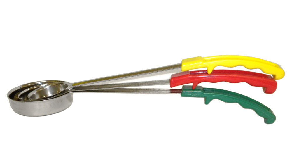 Set Of 3 Portion Control Ladles 1Oz 2Oz 4Oz Color Handles Spoodle