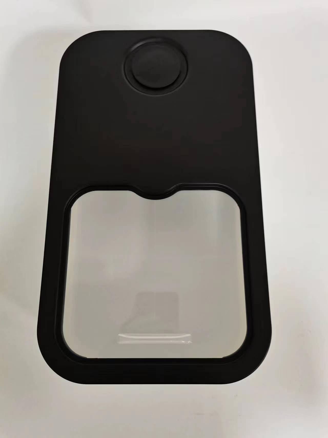 Skywin Laundry Pod Container With Slide Lid (Black With Print) - 15   X8.7   X4.5   - Holds 11 Pounds, Fits 2 Bottles Of Laundry