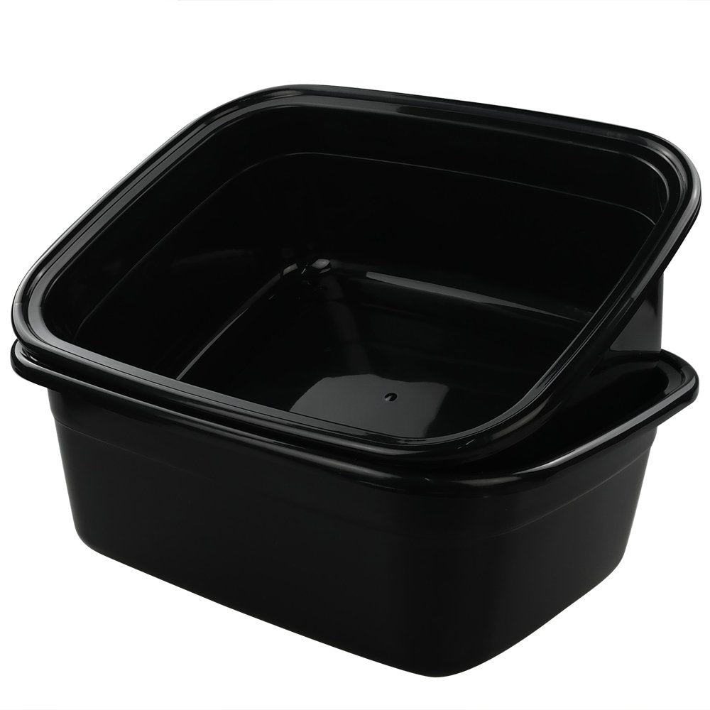 Saedy Black Dish Pan for Washing Dishes,16 Quart, 3 Packs