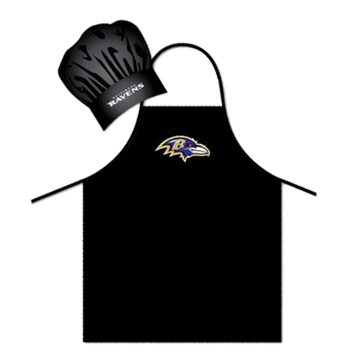 Nfl Baltimore Ravens Apron And Chef Hat Setapron And Chef Hat Set, Team Colors, One Size