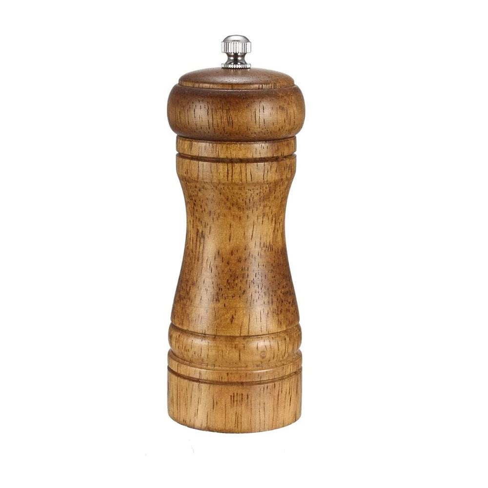 Utoolmart Wooden Pepper Mills Shaker, 5 Inch Pepper Grinder And Salt Shaker Set With Adjustable Coarseness For Seasoning Meal Pr