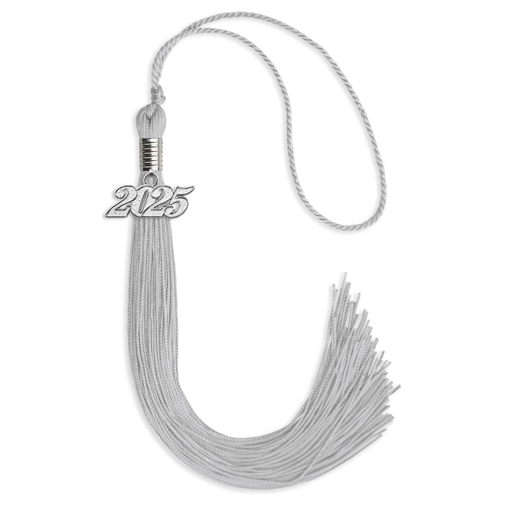 Endea Graduation Single Color Tassel with Silver Date Drop (Silver, 2025)
