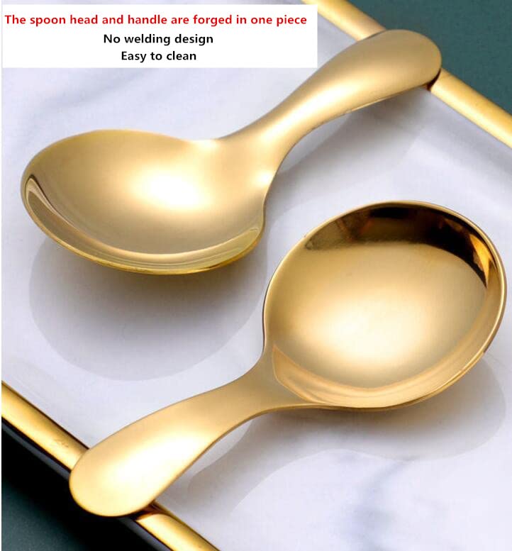 3Pcs Stainless Steel Mini Scoop For Canisters With Short Handle, Gold Mini Feed Spoon For Ice Cream Melon Baller, Short Handle S