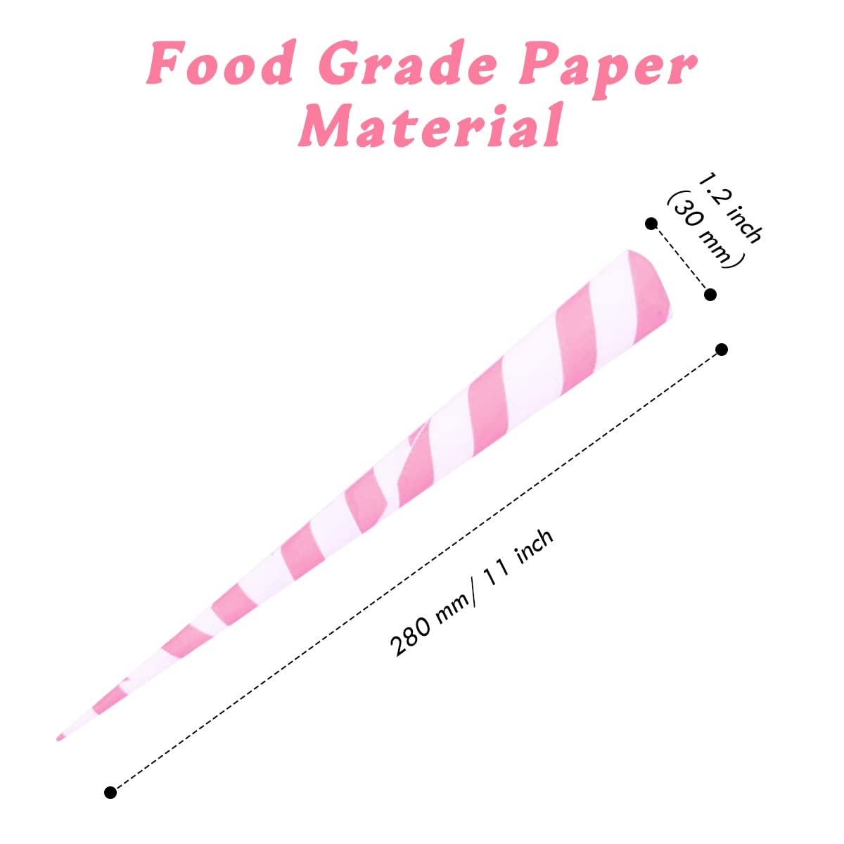 Outamateur Cotton Candy Cone 90Pcs Multicolor Cotton Candy Paper Cones For Cotton Candy Making In Birthday,Parties,Festivals (Pi