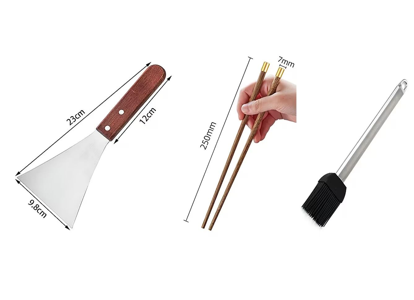 Yymiyu Tamagoyaki Japanese Omelette Pan Cast Iron Wooden Handle 9  7 Inch