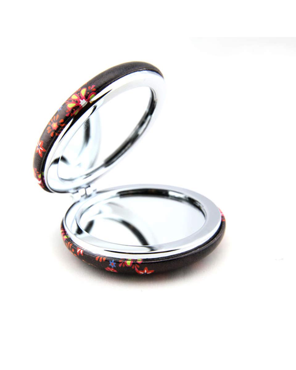 Puka Creations Sugar Skull Compact Mirror Make Up Mirror for Women Skull Gifts (Red Skull)