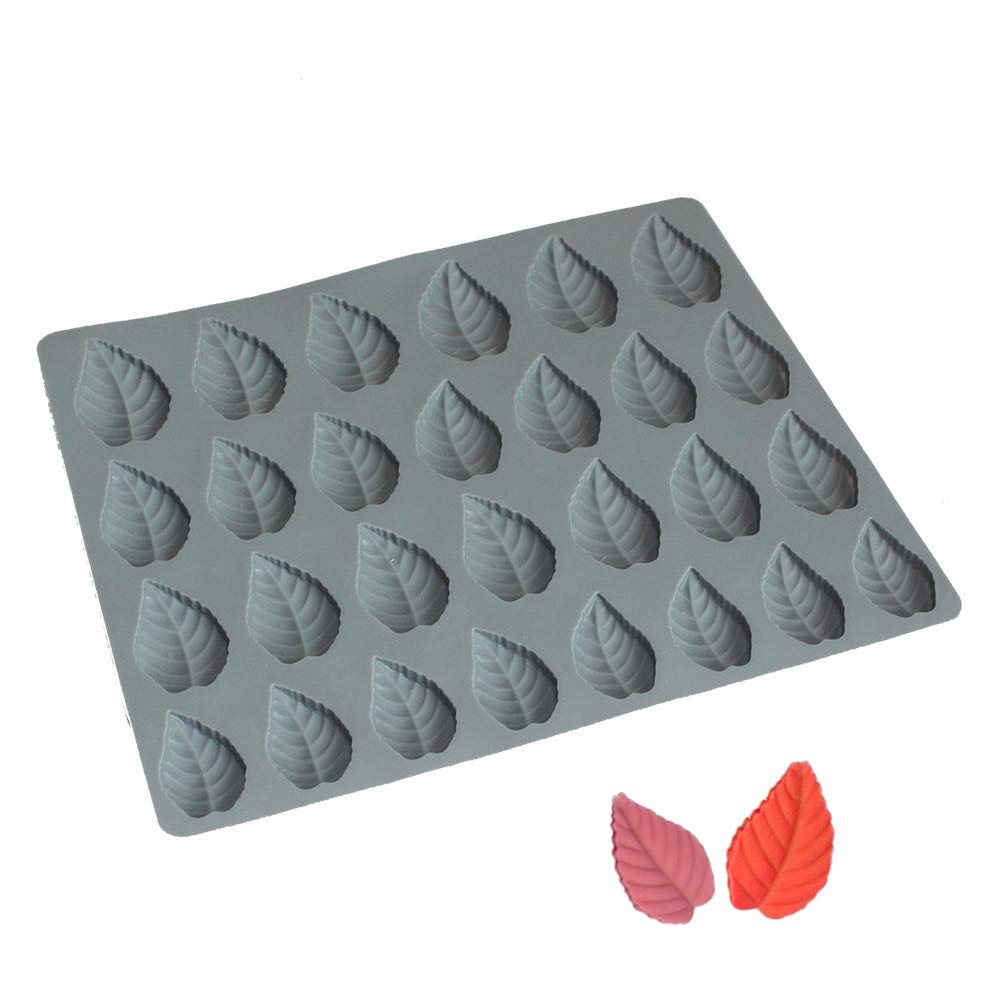 X-Haibei Small Fall Leaf Chocolate Candy Jello Silicone Mold Soap Cake Decoration Making