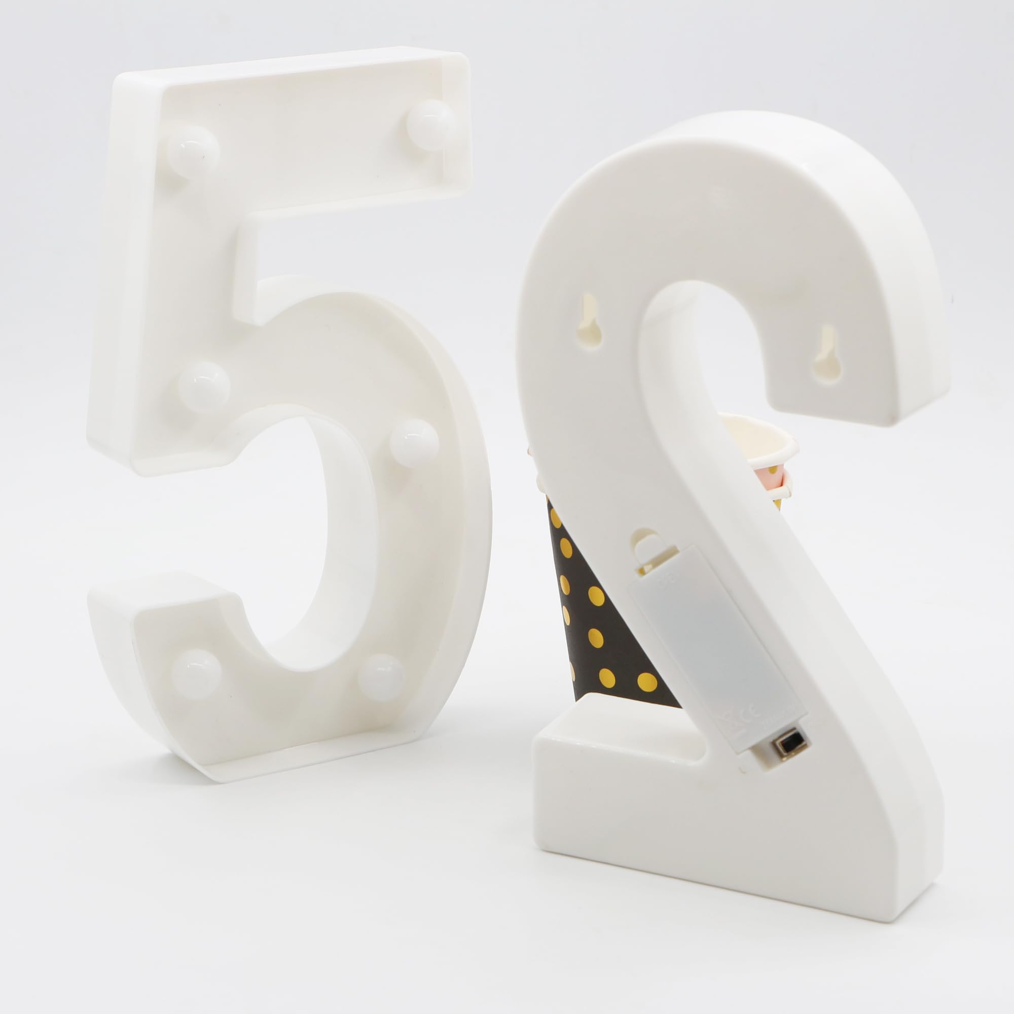 H: 8.26 Inches Light Up Numbers 55 Centerpieces Table Sign, Happy 55th Birthday Decorations for Women, 55th Party Decor for Men,