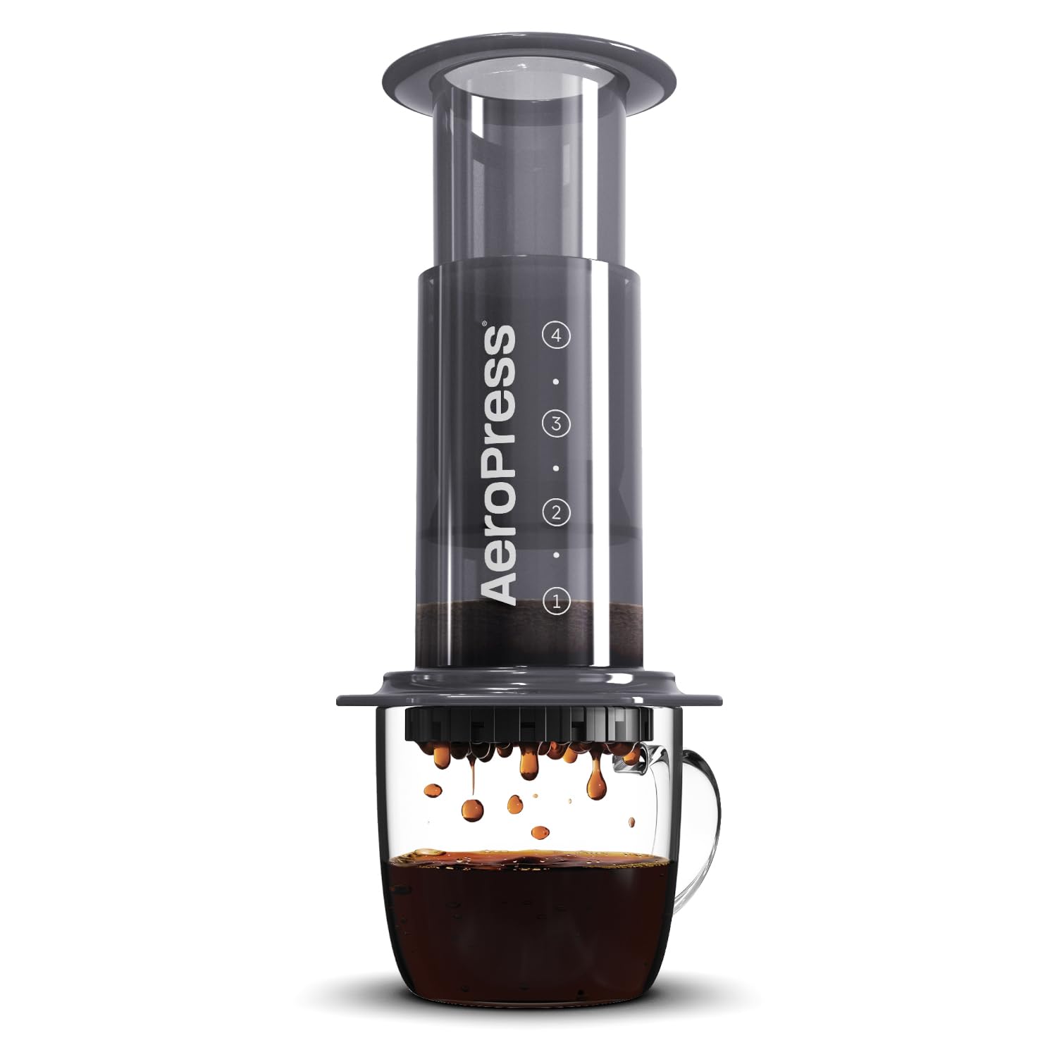 AeroPress Original Coffee and Espresso-style Maker, Barista Level Portable Coffee Maker with Chamber, Plunger, & Filters, Quick 