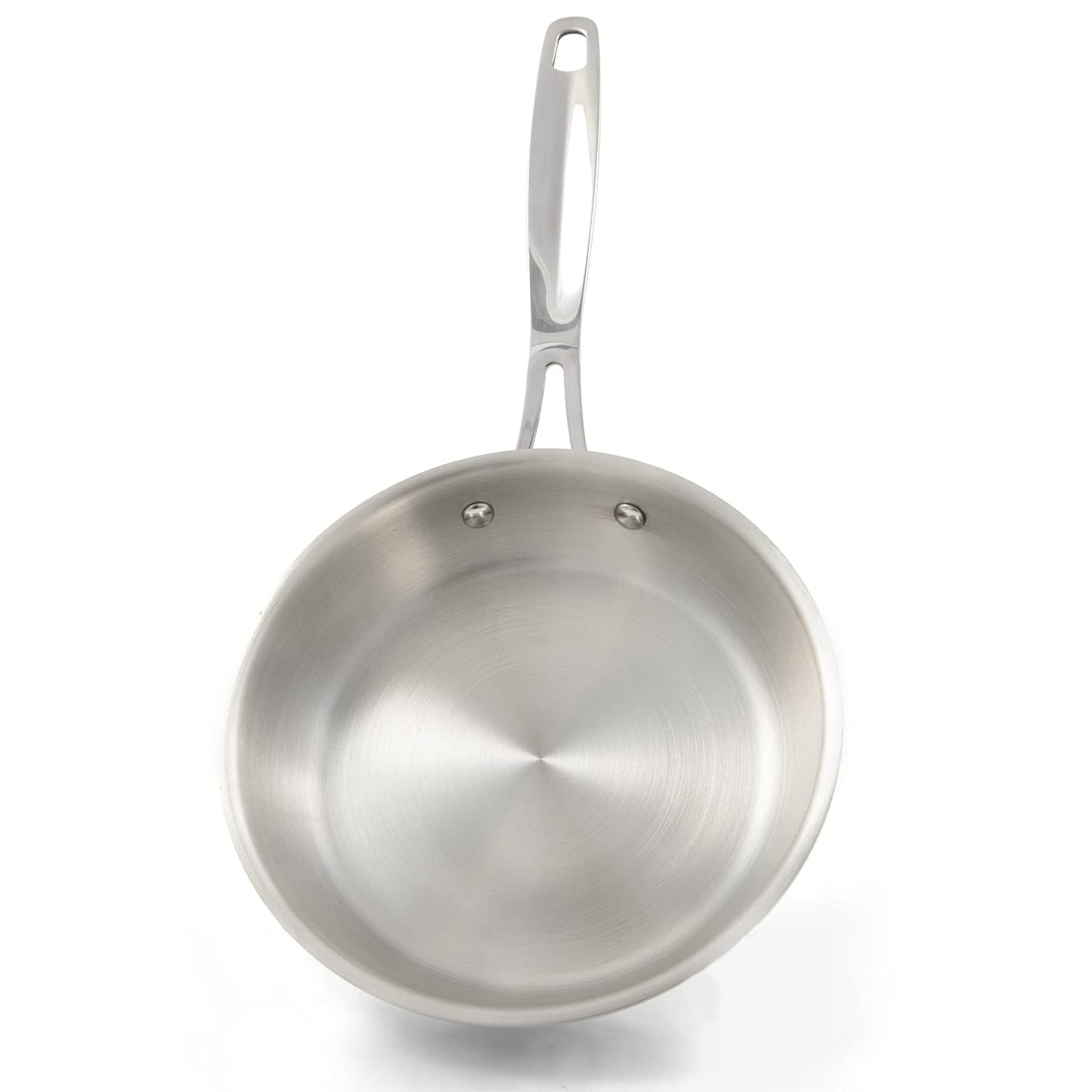 Nuwave Whole Body 3-Ply Stainless Steel Frying Pan Skillet 10'', Premium 18/10, Even-Heating Tech&Heavy-Duty Construction,