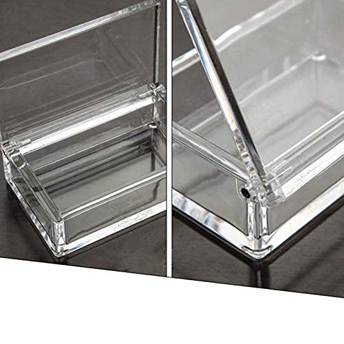 Sizikato Set Of 2 Clear Acrylic Q-Tip Holder Bathroom Cotton Swab Dispenser.