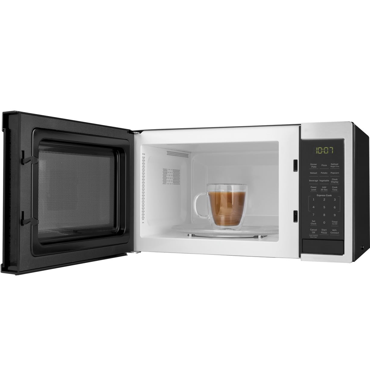 Ge Smart Countertop Microwave Oven | Complete With Scan-To-Cook Technology And Wifi-Connectivity | 0.9 Cubic Feet Capacity, 900