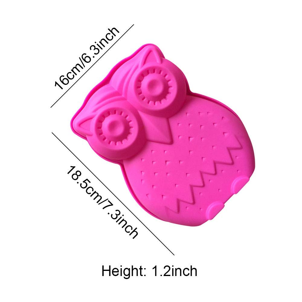 Mini Size Cute Owl Shape Silicone Cake Pan, Owl Mousse Cake Bread Pizza Baking Mold Jelly Silicone Mold Kitchen Bakeware Tools (