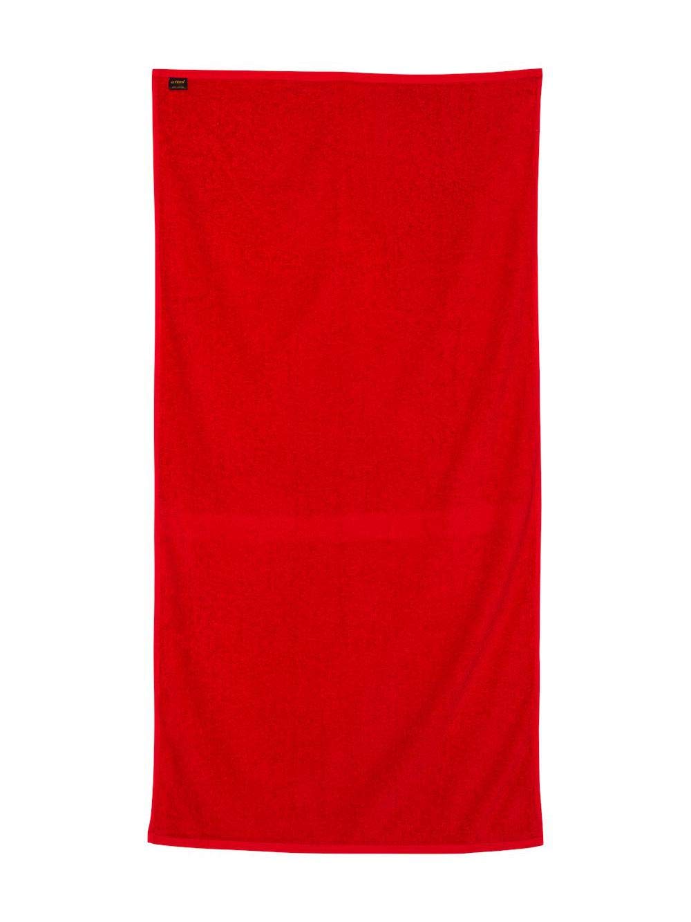 Q-Tees Velour Beach Towel - Red  One Size
