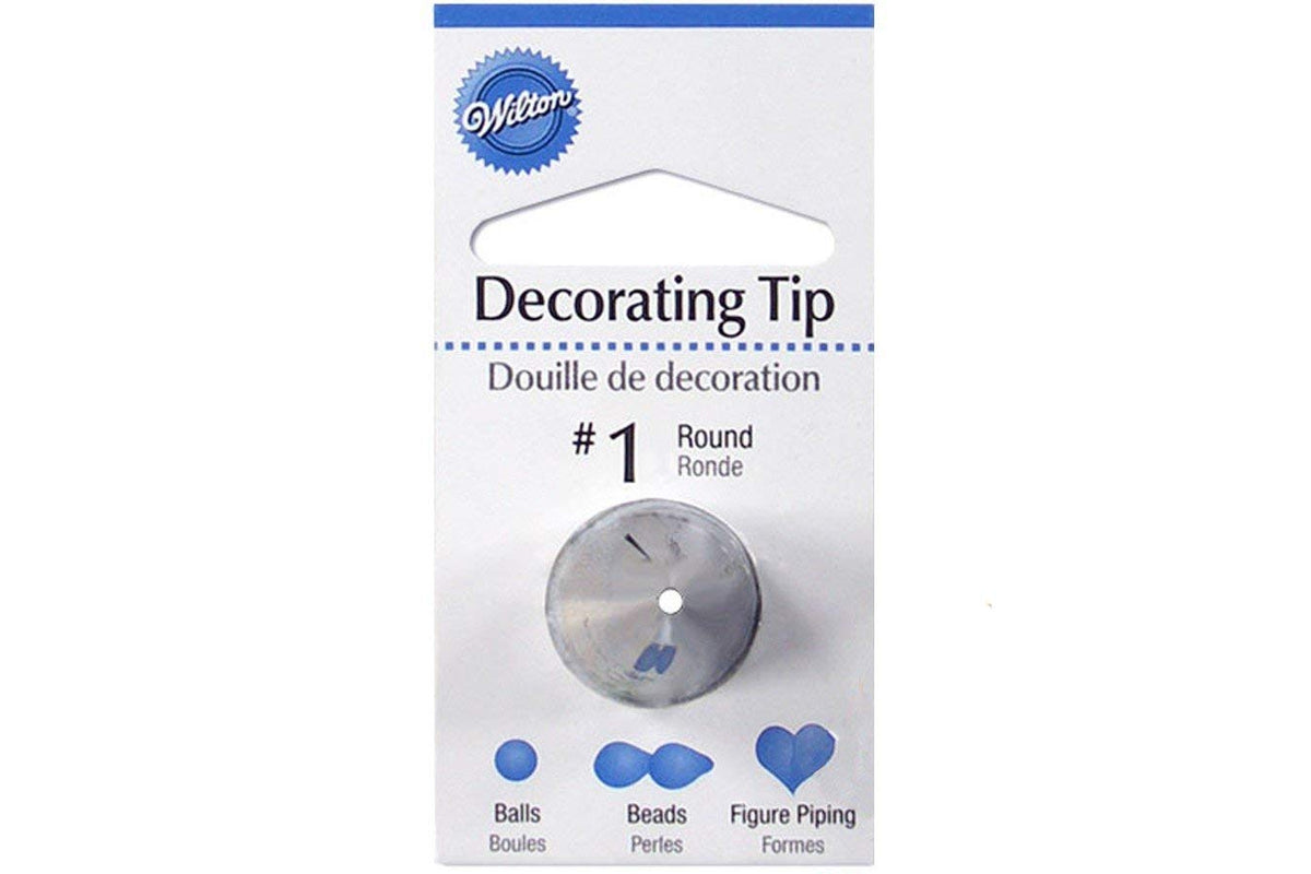 Wilton Cake Decorating Tip Pkg Round #1