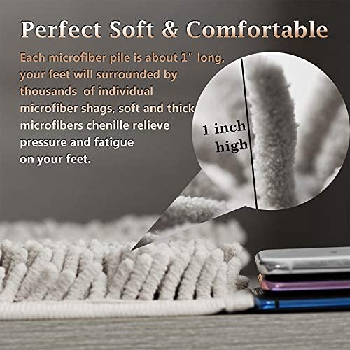 Red Bathroom Rugs Set 2 Piece Ultra Thick Bath Rugs Set Bathroom Mat, Bath Rugs Washable, Soft Chenille Bathroom Rug Set, Bathtu
