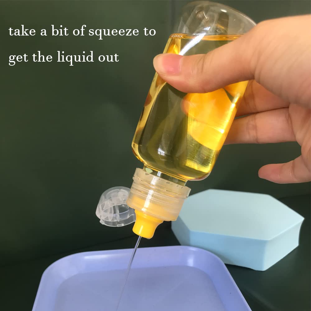 Zayoizy 4Pcs Mini Honey Squeeze Bottle Refillable Condiment Container Dispenser With Flip Top, Camping/Travel Size Leakproof Bot
