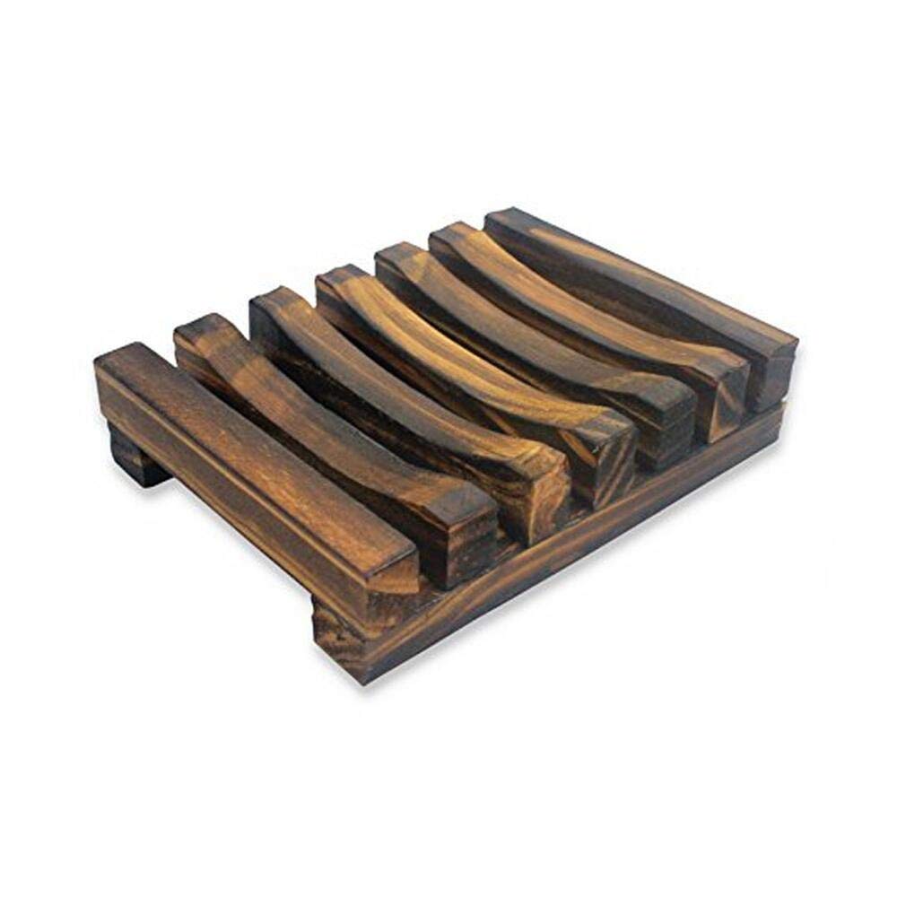Bvljoy Wooden Soap Dish,Bathroom Handmade Wood Soap Holder (1Pcs)
