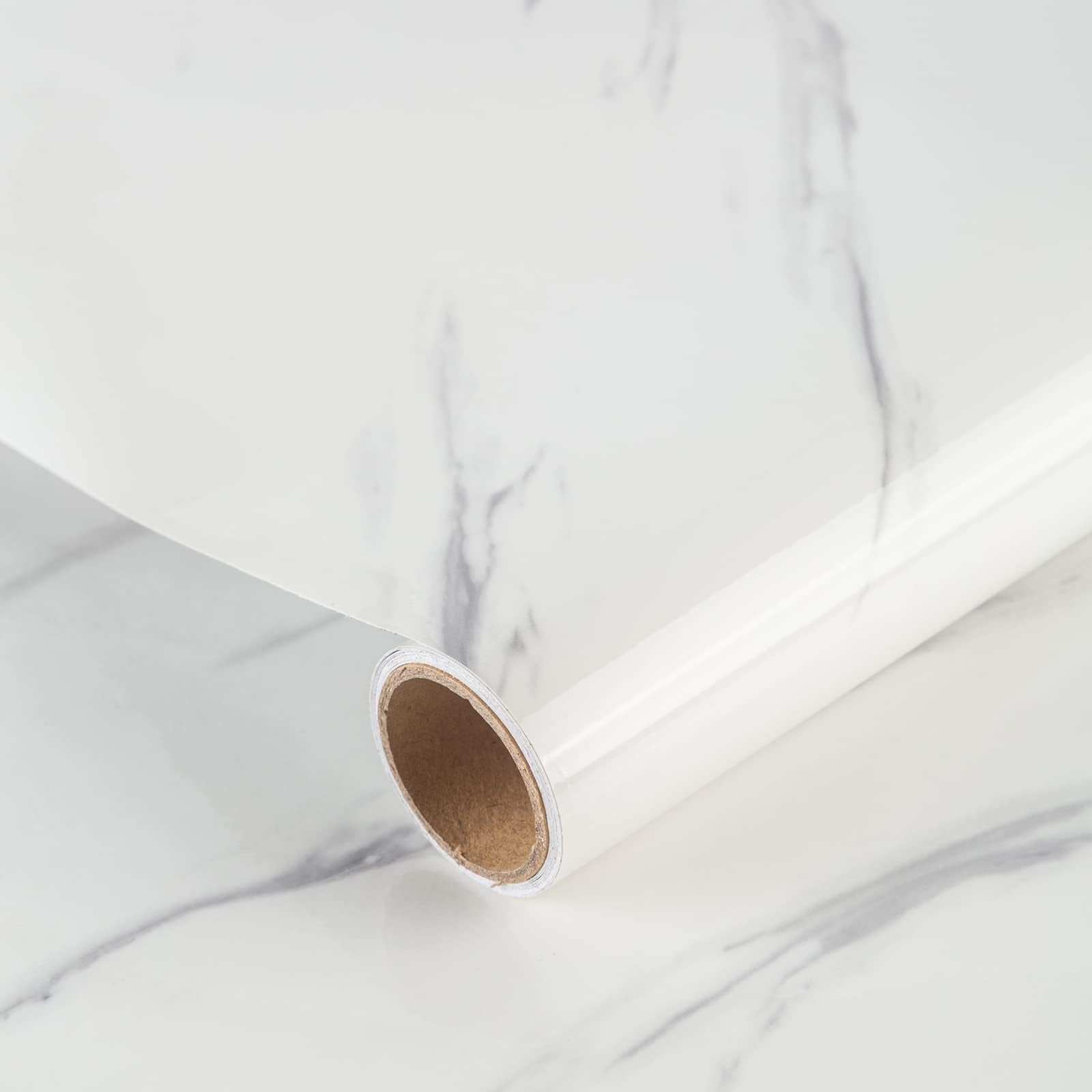 JSEVEM Grey White Marble Wallpaper Peel and Stick 15.74''?18.11'' Granite Waterproof Contact Paper Self Adhesive Removable Decor Vinyl Wall Paper Stickers for Kitchen Countertop Cupboard Bathroom