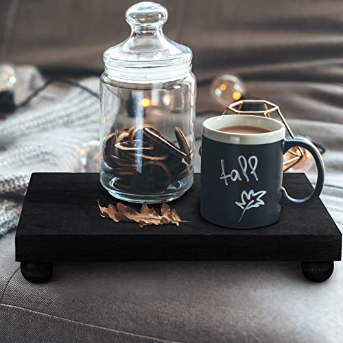 Amyhill Wood Pedestal Stand Kitchen Soap Tray Farmhouse Wooden Riser Stand For Kitchen Bathroom Counter Table Decor Plant Candle