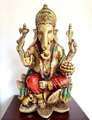 Ani Divine Lord Ganesha Idol Indian God Statue Showpiece (17 X 11 Cm, Multicolored)
