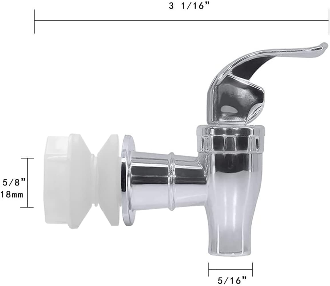 Hgzaccompany 2 Pack Push Style Faucet for Beverage Dispenser Carafe  Beverage Dispenser Replacement Spigot Lever Pour Spout for Beverage Dispenser