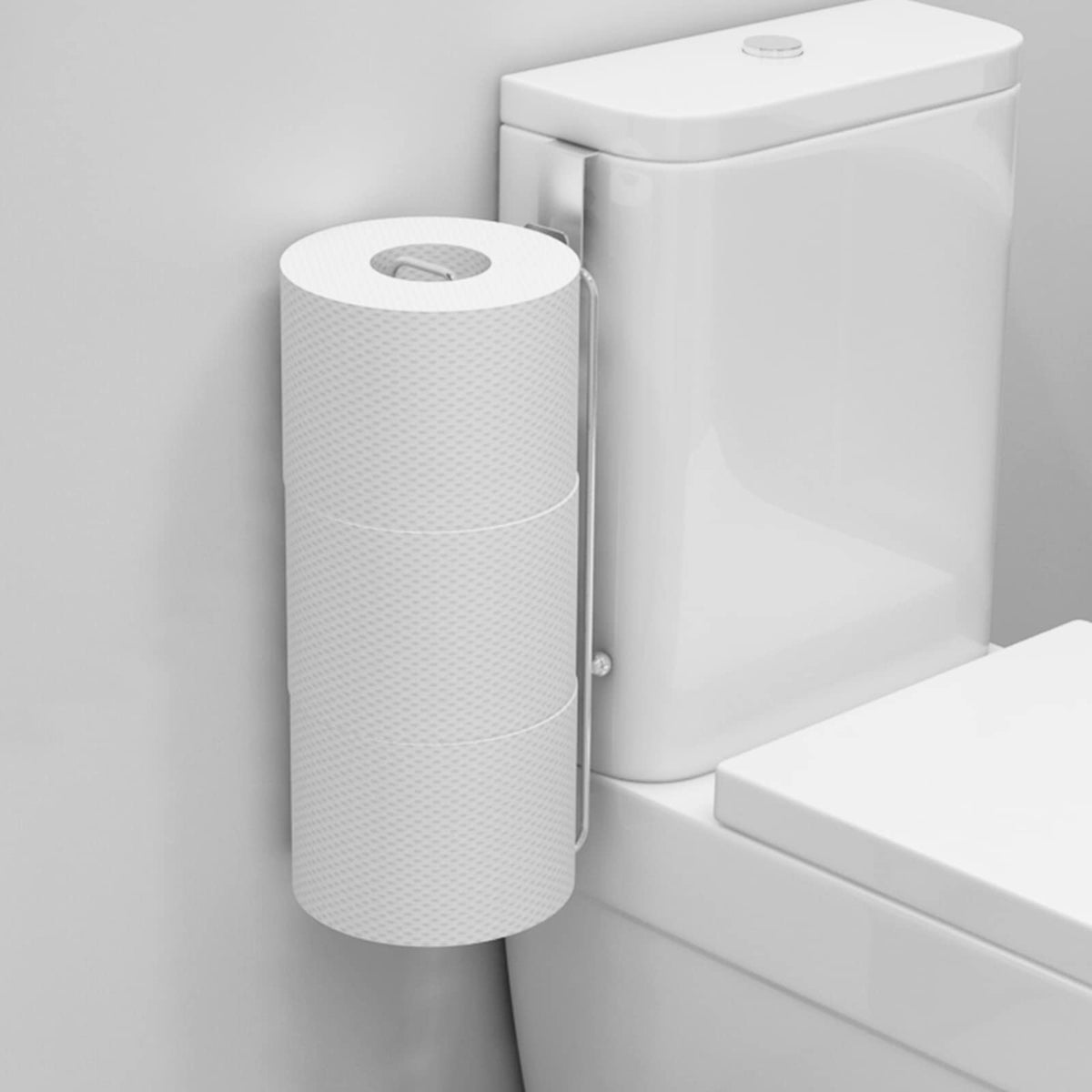 Conworld Toilet Paper Holder Brushed Nickel For 3 Roll Tissue, 1 Pack Bathroom Toilet Paper Storage Over The Tank, Stainless Ste
