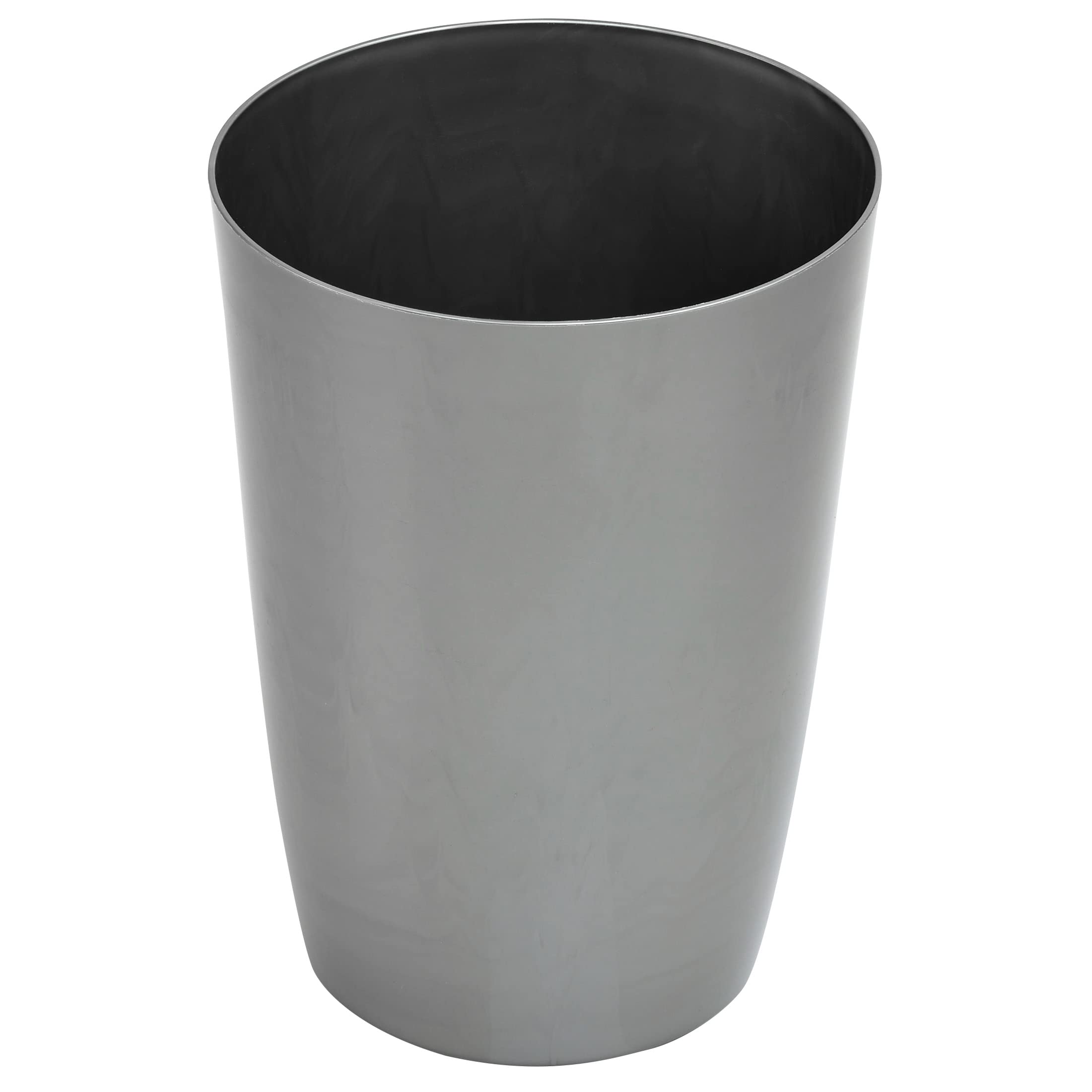 Small Trash Can - Open Top Garbage Cans for Kitchen  Office  Dorm  Bathroom  etc. -Waste Can for Compact/Tight Spaces - The Perfect Bathroom Trash Can - 1.58 Gallon Trash Bin - Silver brushed
