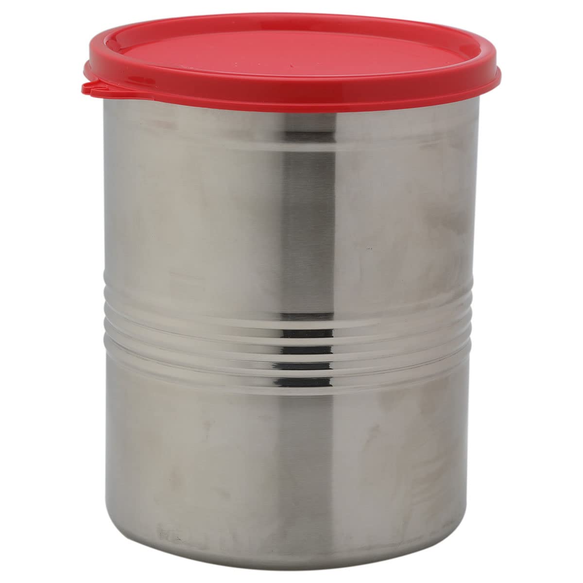 Signora Ware Modular Stainless Steel Container Round 4500Ml, Set Of 1,Red