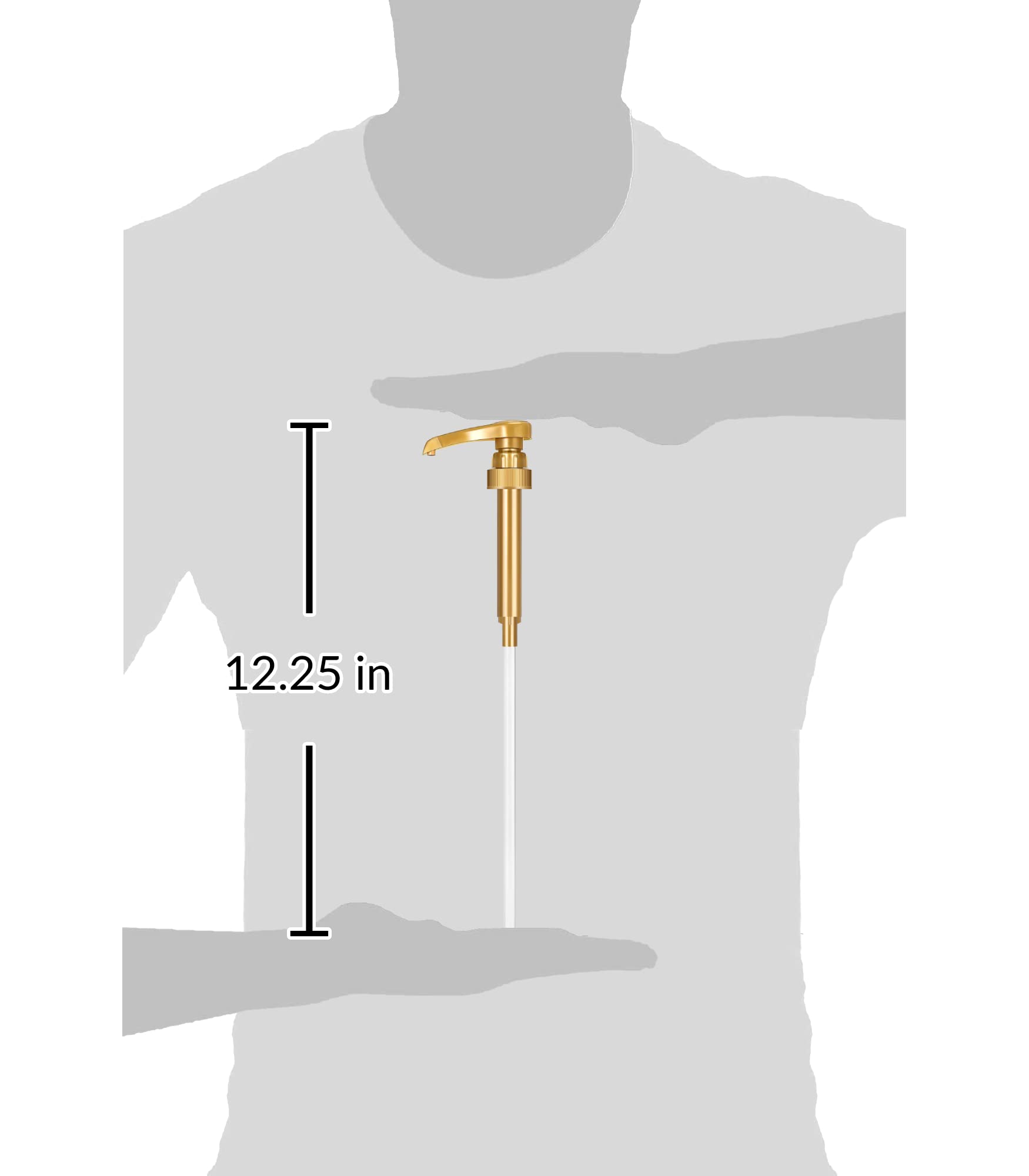 1-Pack Gold Coffee Syrup Pump Dispenser - Fits 750ml Syrup Bottles - Reusable Pump for Flavored Coffee, Tea, Beverages