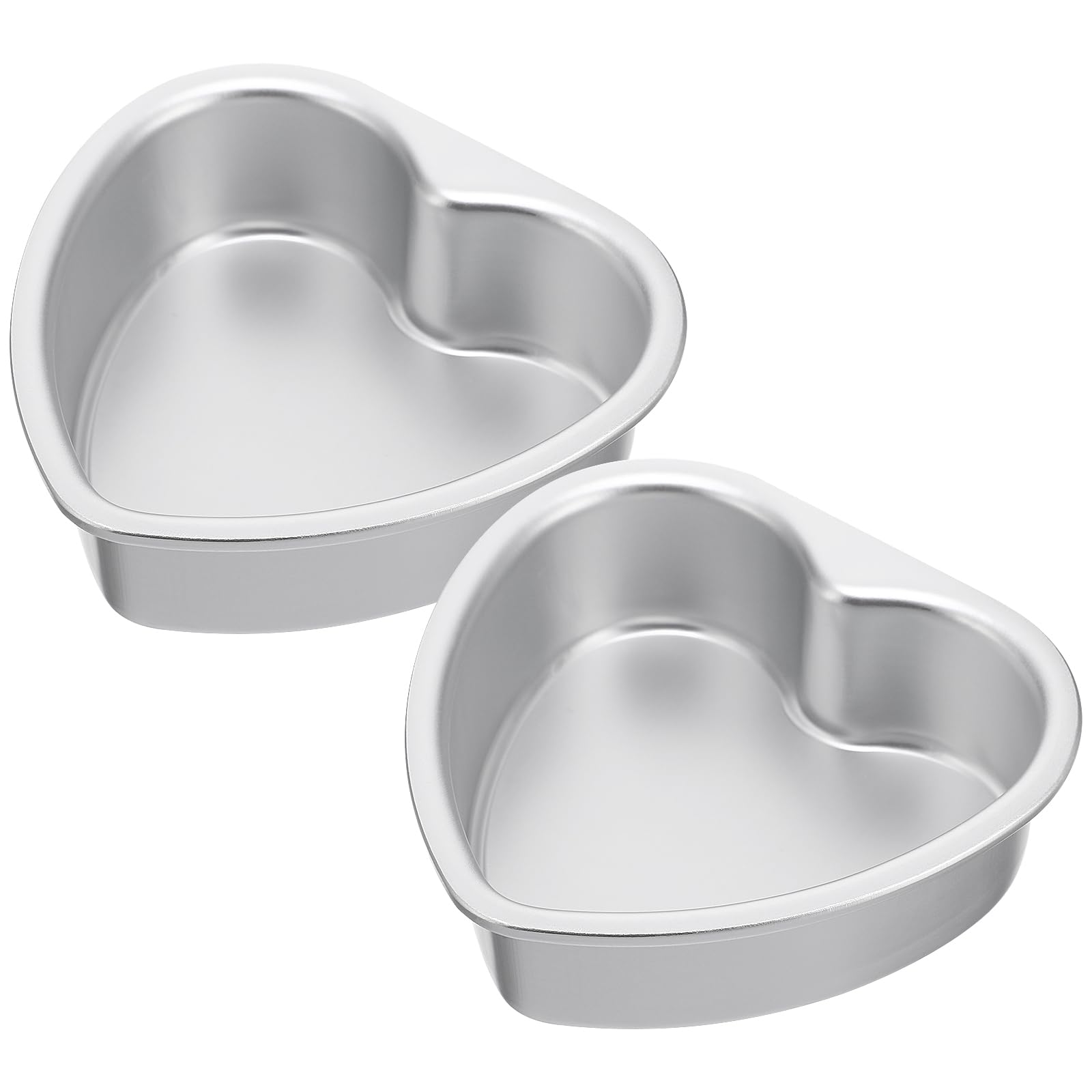 Anneome 2Pcs Heart Cake Heart Shaped Baking Pans Cake Decorating Set Baking Dishes For Oven Mini Pan Cheesecake Baking Molds Che