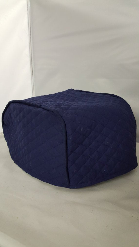 2 Slice Toaster Cover (11 x6.5 x7.5 ) / Quilted Double Faced Cotton, Navy