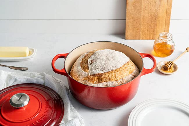 Le Creuset Enameled Cast Iron Signature Round Dutch Oven, 9 Qt., Cerise
