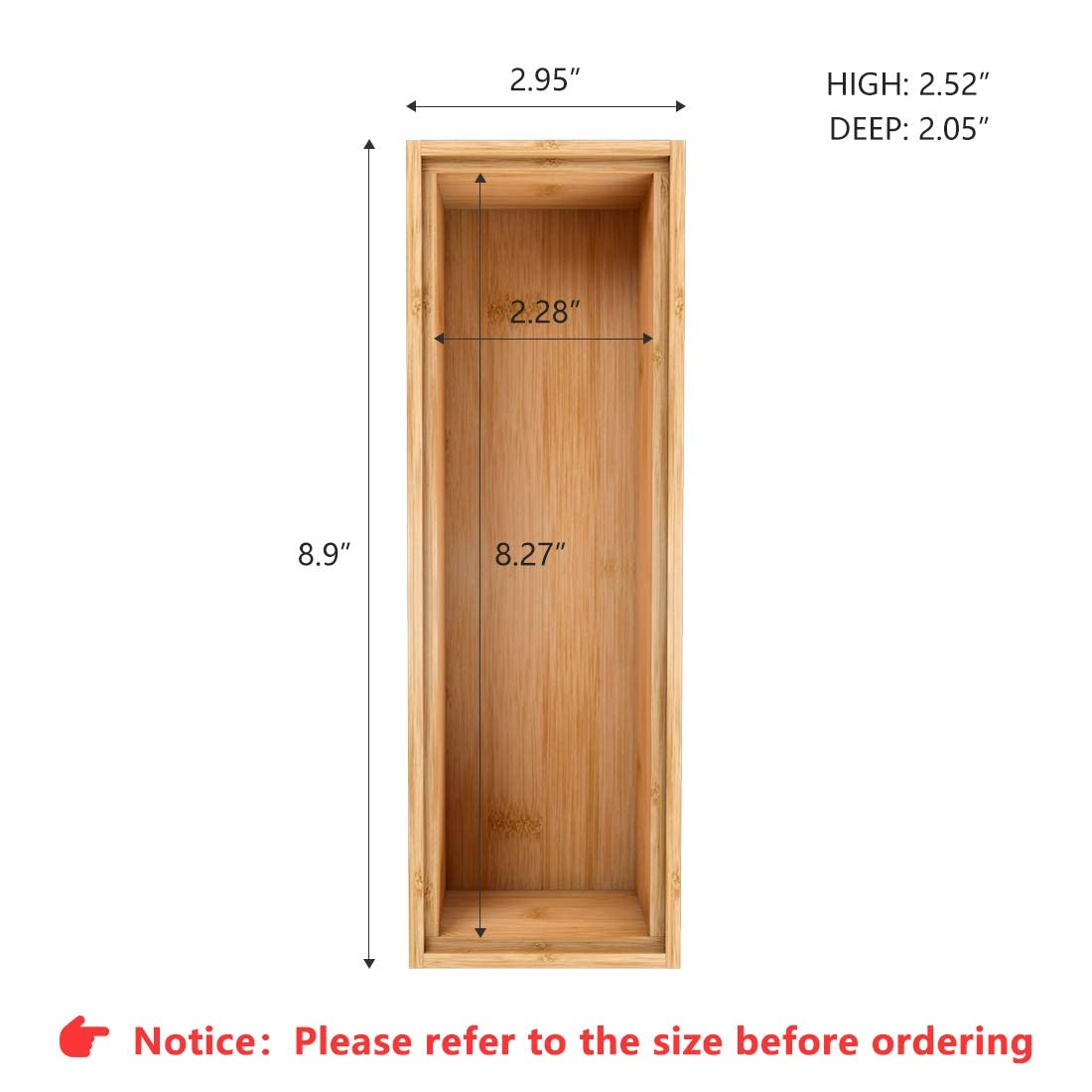 Utensil Organizer Silverware Drawer Organizer - Stackable Bamboo Flatware Caddy Cutlery Holder, Wooden Storage Boxes Tray For Be