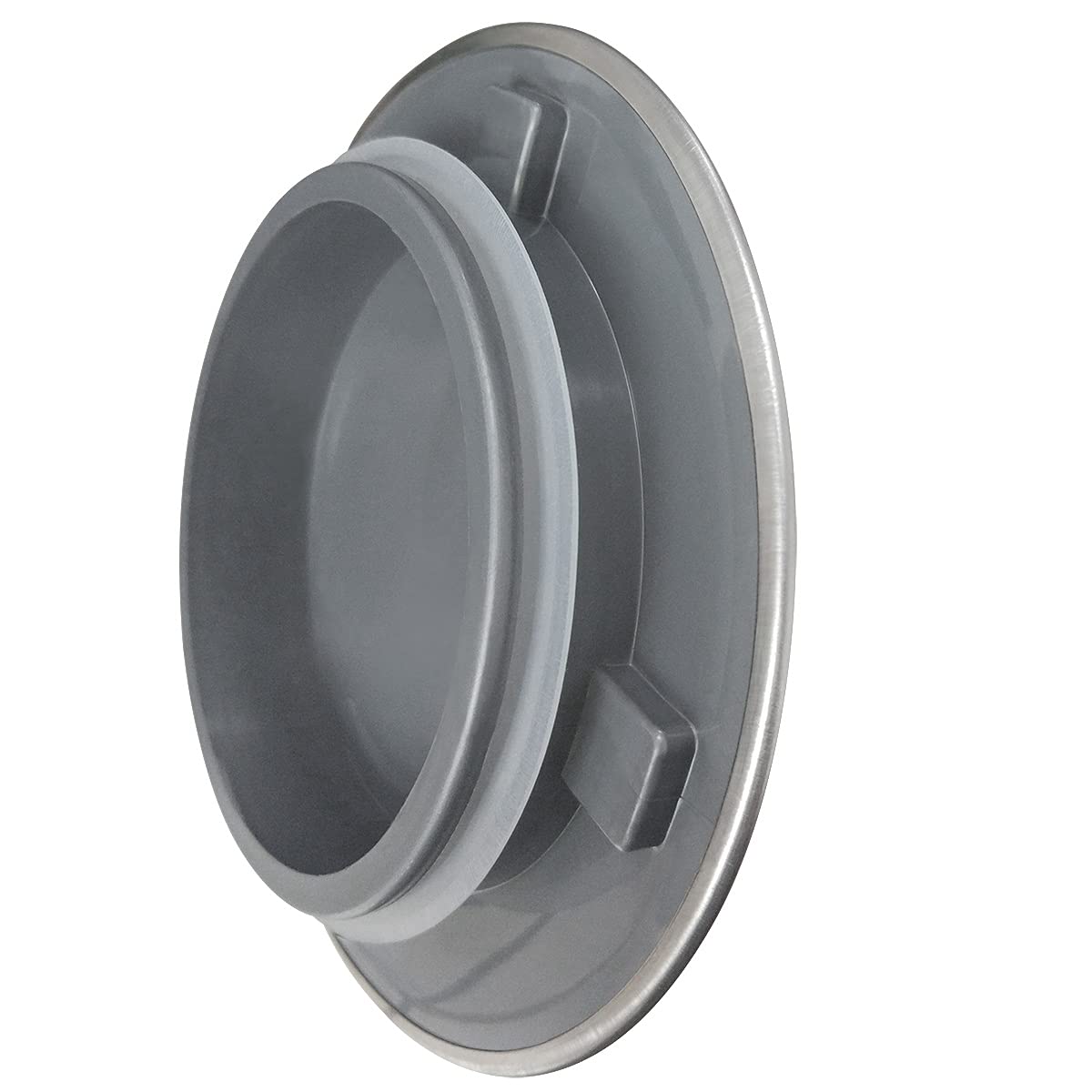 GZILA Kitchen Sink Stopper  Flat Decor Cover 304 Stainless Steel Sink Drain Stopper  Fits 3.5'' Standard Strainer Brushed Nickel