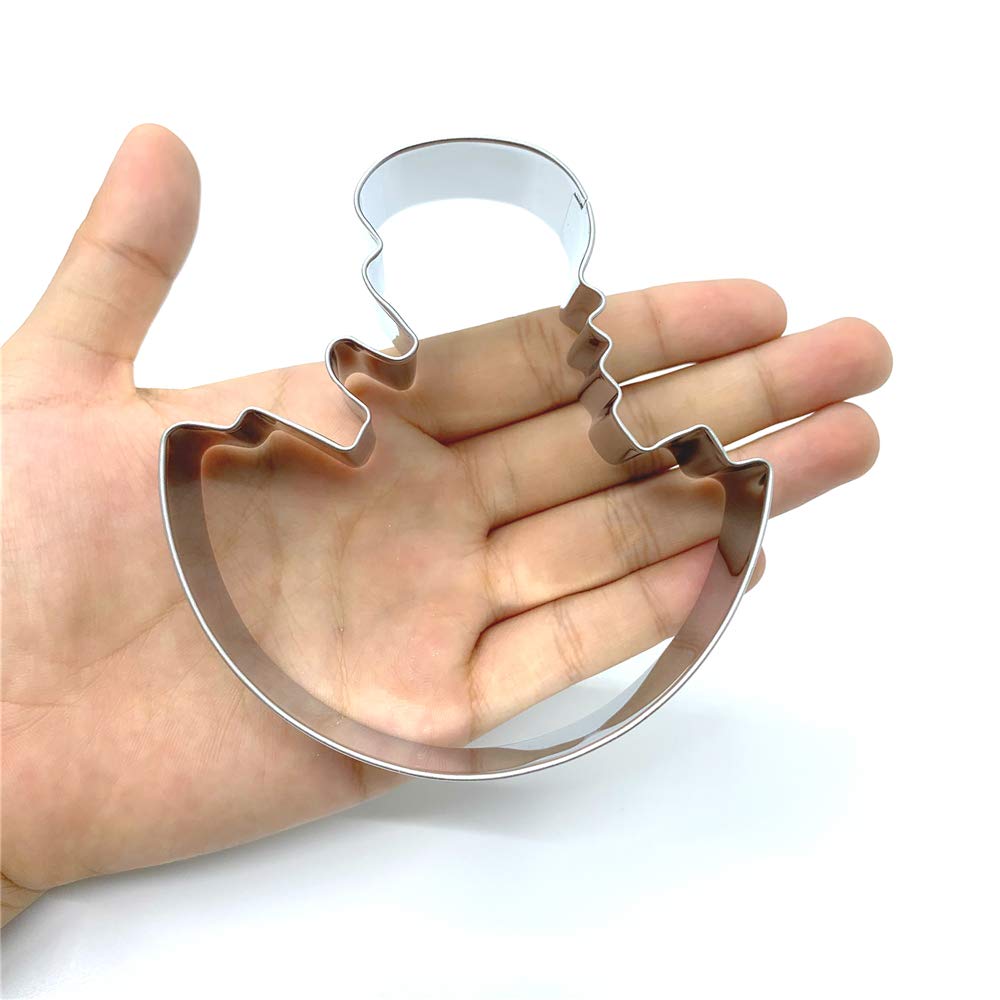 Liliao Dinosaur In Egg Cookie Cutter Cute Dino Biscuit And Fondant Cutters For Kids - 3.2 X 3.9 Inches - Stainless Steel