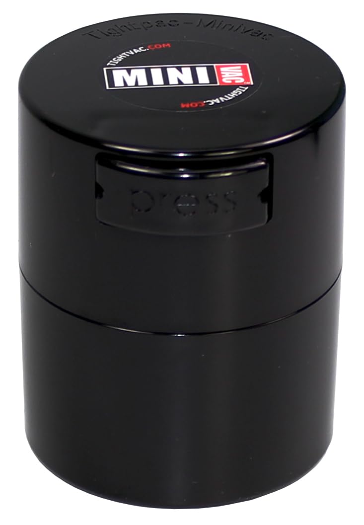 Tightpac Minivac Portable Vacuum Sealed Airtight Container, Black