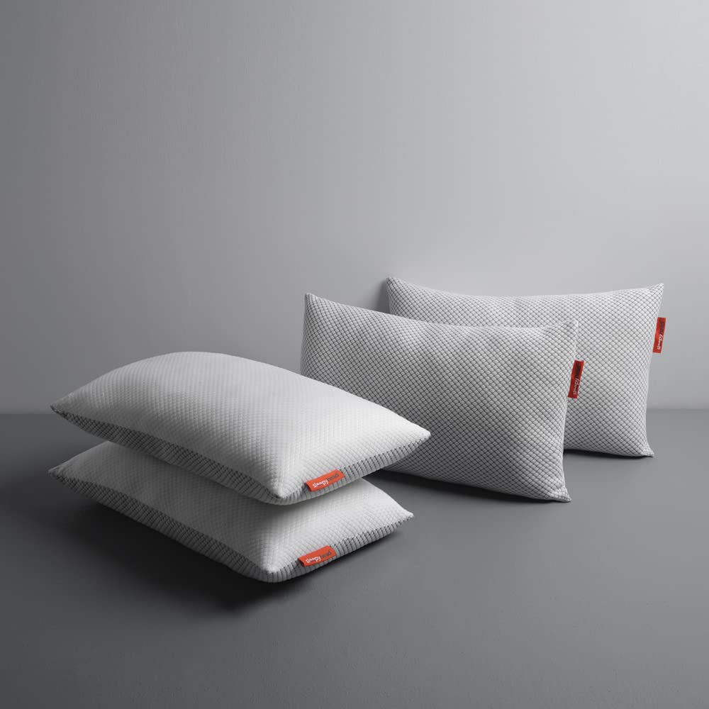 Sleepyhead Hollow Fibre Pillow Pack Of 4 (26X16 Inch) | Soft Plush Fiber Filling | Free Extra Filling For Custom Comfort | Breat