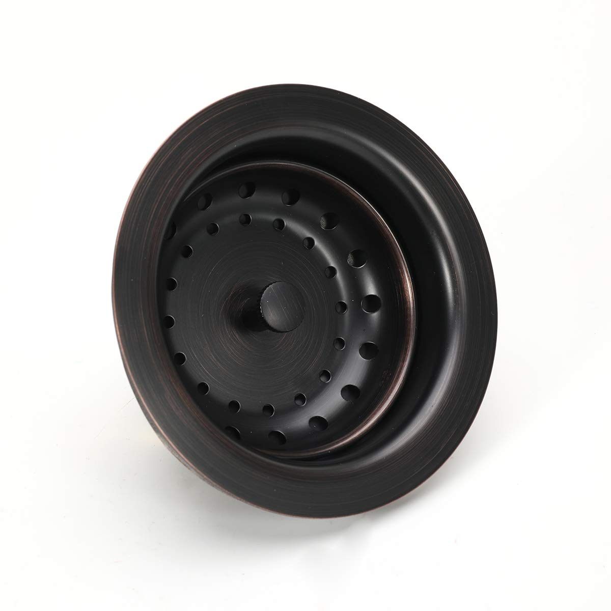 KONE 3-1/2 Inch Kitchen Sink Drain ORB Assembly with Strainer Basket/Stopper  all Stainless Steel Durable and Rustproof Oil Rubbed Bronze