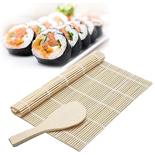 NOURCERY Bamboo Sushi Rolling Mat, 9.5cm X 9.5cm (Bamboo Makisu)