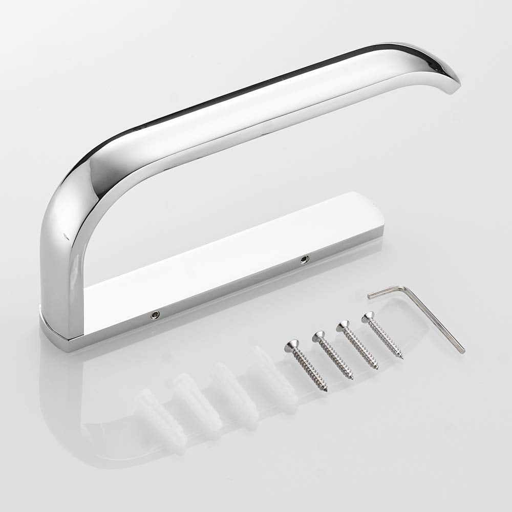 BESy Brass Toilet Tissue Paper Holder Polished Chrome Bathroom Accessories Fixtures Wall Mounted  Rust Protection