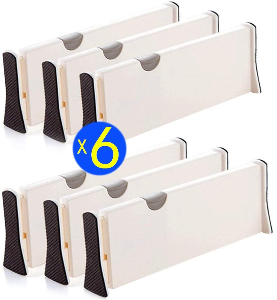 Octopusprime 6 Set Plastic Drawer Dividers Expandable Drawer Partitions Drawer Organizer Separator Adjustable Silverware And Ute
