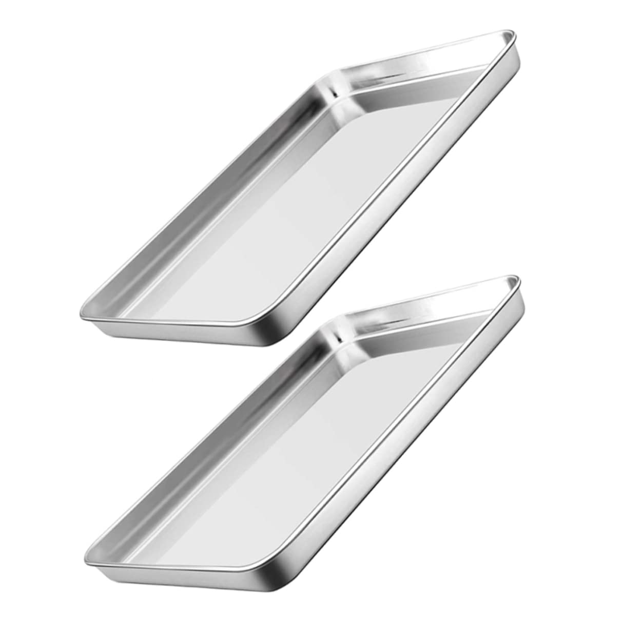 Baking Tray Stainless Steel Oven Tray No Stick Cookie Pan Baking Sheet Pans for Cooking Tools BBQ Accessories 2PCS