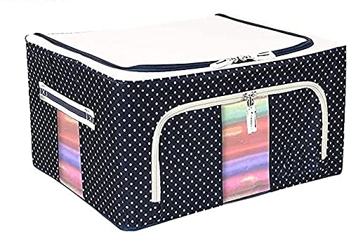 Ar Mall 24L Foldable Storage Box, Large Capacity Clothing Storage Box With Steel Frame Support, Stackable Container With Transpa