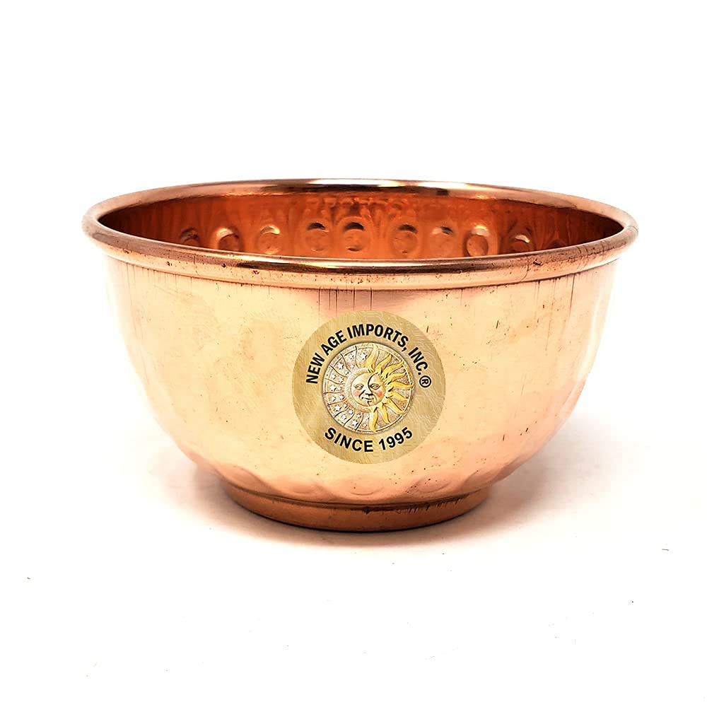 New Age Imports, Inc. Copper Offering Bowl 3, Great for Altar and Ritual Use, Incense Burner, Smudging and Decoration Bowl