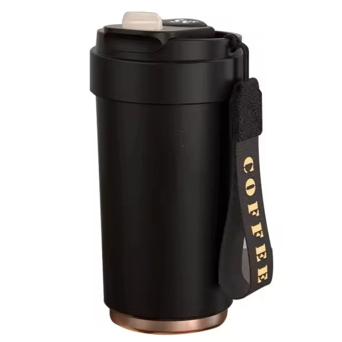 Wosta Customized Coffee Mug with Ziplock Lid, Coffee Tumbler with Name, DoubleWalled Vacuum Thermal Mug, Coffee, Stainless Stee