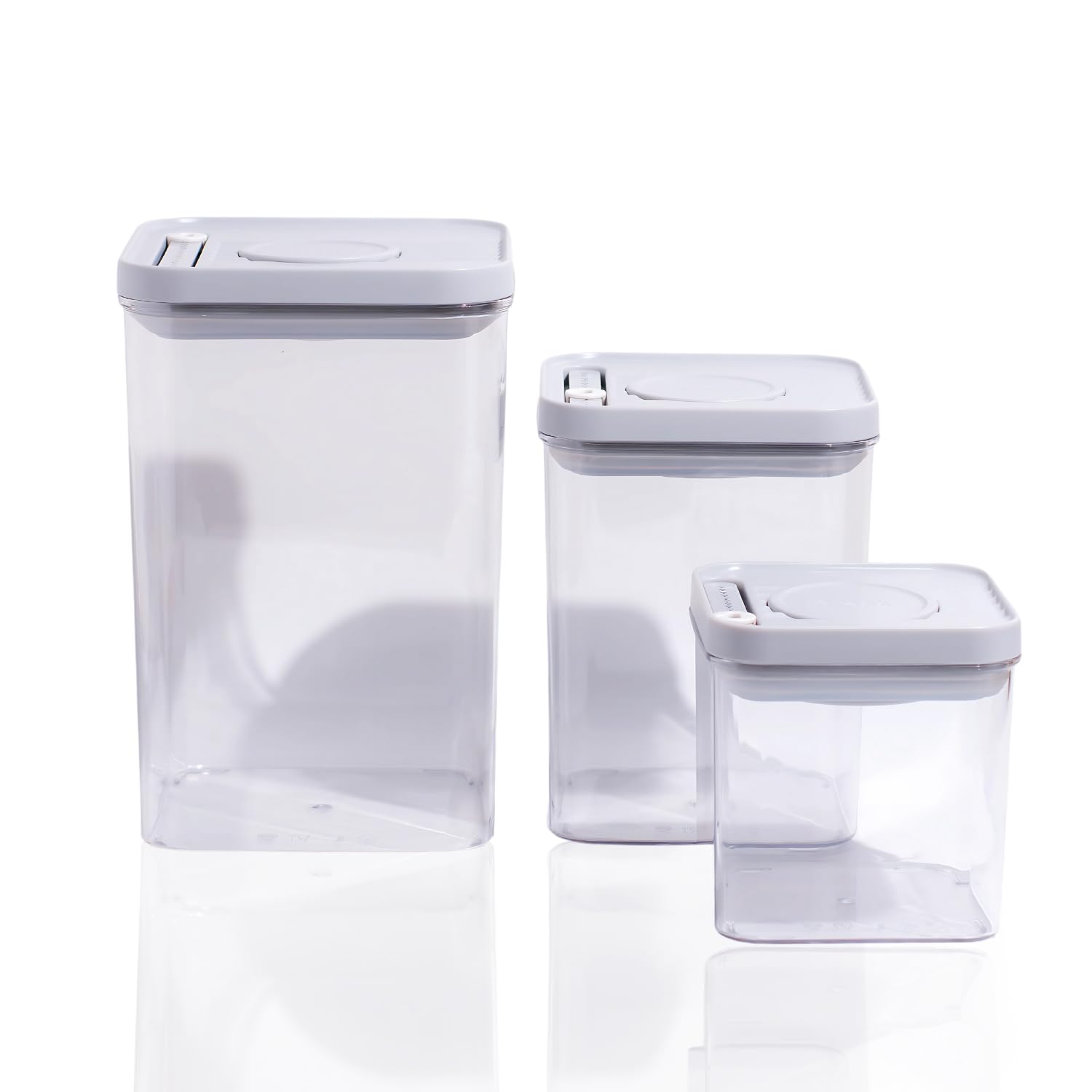 Steelo Sofresh Push & Lock Plastic Kitchen Storage Containers  Air Tight & Leakproof  Stackable Organizers  Bpa Free, Fridge 