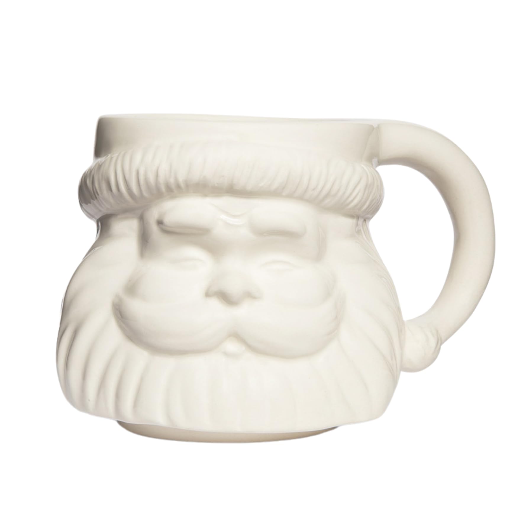 Sweet Water Decor Santa Face Mugs - 19oz Santa Hot and Cold Holiday Drinkware Gift - Ceramic Christmas Decoration Mug